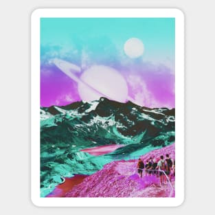 Lush - Space Collage, Retro Futurism, Sci-Fi Sticker